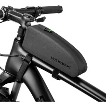 ROCKBROS Waterproof Cycling Frame Pack Front Triangle Storage, Top Tube Pouch, Bicycle Triangle Pannier Bike Essentials Carrier with 1.6L/1L