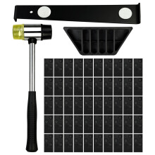 53Pcs Laminate Flooring Kit Laminate Floor Fitting Tools Laminate Wood Flooring Installation Kit with 50 Floor Spacers, Tapping Block, Pull Bar and