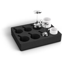 Siegvoll Foam Cup Holder (Without Cup) for Motorhomes, Caravans, Boats, Camping Tableware Storage for 8 Cups (Compatible with More Sizes)