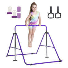 TINY TUMBLERS Gymnastics bar for kids - A great piece of gymnastic equipment for home use for a range of ages - Rings and hand grips included!