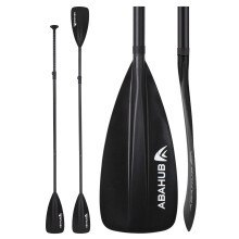 Abahub SUP Paddles - 4 Piece Adjustable Stand up Paddle - Lightweight Oar for Paddleboard, Aluminum Alloy PU Coated Shaft 68" - 86", Black Plastic