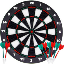 Safe Dartboard Set ?42cm /16.5-inch for Children and Adults Dartboard with 6 Darts Set