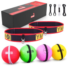 YMX BOXING Ultimate Training Ball Set - 4 Reaction Ball Plus 2 Adjustable Headband, Great for Reflex, Timing, Accuracy, Focus and Hand Eye