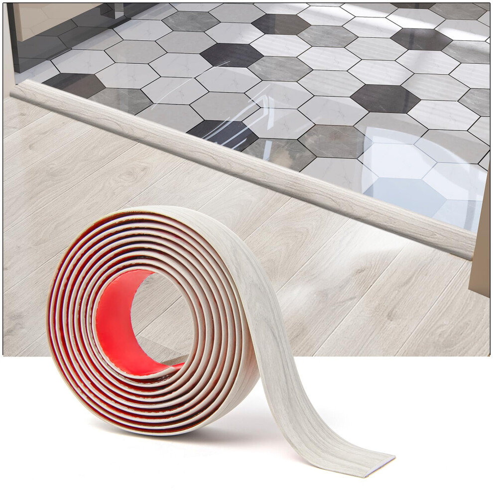 Art3d Self Adhesive Vinyl Floor Transition Strip, Laminate Floor Strip Floor Flat Divider Strip For Joining Floor Gaps, Carpet Threshold Transition, 5051221097381