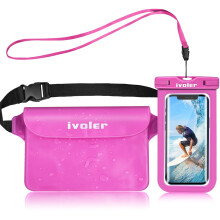 ivoler Waterproof Pouch Bag + Phone Case, Waterproof Case Dry Bag for Beach,Swim,Boating,Kayaking,Hiking,Protect Phone, Camera, Cash, Mp3, Passport,