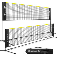 BAGAIL Badminton Net, Foldable Nylon Net, Hieght Adjustable Stand and Portable Carry Bag, Easy to Assemble or Disassemble, Ideal Recreational Sports