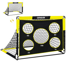CATCHLUCK Kids Football Goal Pop Up Football Net for the Garden 4ft x 3ft, 5ft x 4ft, Kids Training Equipment with Target and Carry Bag