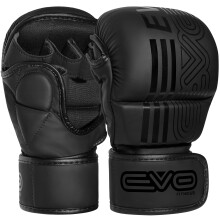 EVO Fitness MMA Gloves Men Women Leather Sparring Karate Grappling Muay Thai Gloves Martial Arts Training UFC Cage Fighting Gloves Boxing Combat