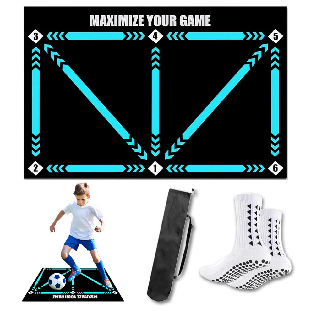 Mastery Football Training Mat - Soccer Skills Xl Mat 90 X 60Cm Football Gifts For Boys | Dribble, Ball Control & Stress Relief For Kids,Girls & Adults