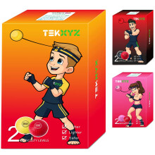 TEKXYZ Boxing Reaction Ball, 2 Difficulty Levels Boxing Reaction Ball with Headband, Perfect for Reaction, Agility, Punching Speed, Fight Skill and