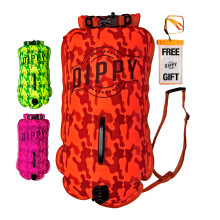DIPPY Tow Floats for Open Water Swimming | 28L Swim Buoy Open Water SwimFloat | Waterproof Swim Buoy | Tow Float Dry Bag | Wild Swimming Accessories