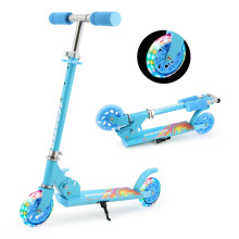 TENBOOM Scooter For Kids Ages 4-7 Boys Girls With Led Light Up Wheels, 2 Wheels Kick Scooter Micro Kids Scooter With Adjustable Handlebar Rear Brake