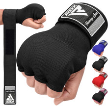 RDX Gel Boxing Hand Wraps Inner Gloves, Quick 100cm Long Wrist Straps, Elasticated, Padded Fist Hand Protection, Muay Thai MMA Martial Arts Punching