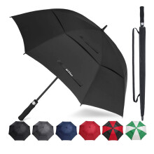 ACEIken Golf Umbrella Windproof Large 62 Inch, Double Canopy Vented, Automatic Open, Extra Large Oversized, Waterproof Sun Protection Ultra Rain &
