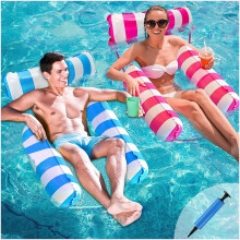 71Nmly 2Pack Inflatable Pool Floats Hammock,4-in-1 inflatable hammock,Swimming Pool Floating Chair,MultiPurpose Floating Chair Bed for Pool Lake