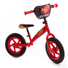 Huffy Disney Cars Balance Bike for Kids 3 - 5 Year Old Boy or Girl ft Lightning McQueen 12" Wheels Red, 60lbs (27kg) max.