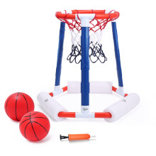 EagleStone Pool Basketball Hoop, Toddler Basketball Hoop Indoor for Kids Adults with 2 Pool Balls and Pump, Floating Inflatbale Basketball Games for