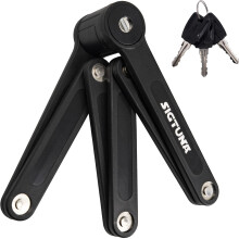 Folding Bike Lock - SIGTUNA Foldable Bicycle Lock with 3 Keys, Heavy Duty Anti Theft Bike Lock with Mounting Bracket, High Security for Ebikes and