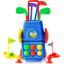 Golf Set for Toddler, Kids Golf Clubs, Kids Golf Set with 4 Colorful Golf Sticks 6 Balls 2 Practice Holes Indoor & Outdoor Toys for Toddlers Boys