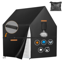 Playhouse Cover,Heavy Duty 420D Cover for Smoby Outdoor Playhouse,Large Playhouse Cover Waterproof,Easier to cover by Side Zipper,Kids Play House