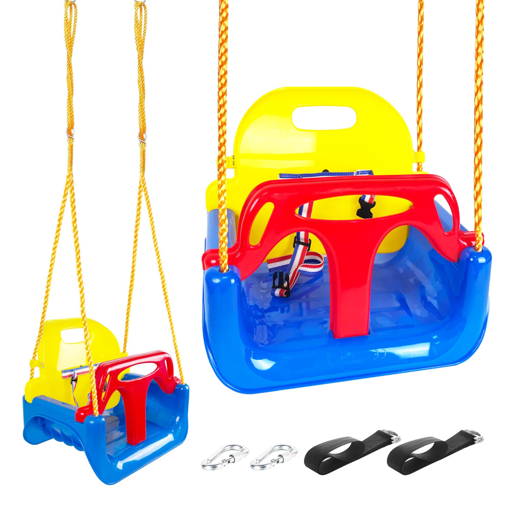 Toddler Swing 3-In-1, Kid Swing Seat For Kid, Baby Swing For Garden Home Playground Indoor Outdoor (Deep ) Blue Kinspory