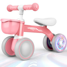 HappyGoLucky Balance Bike 1 2 3 Year Old, 1st Birthday Gifts for Girls Toddler Toys for 1-3 Year Old Girls Gifts, Toddler Bike for 12-24 Months Baby