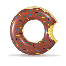 Pool Inflatables Donut Swimming Rings for Adult,120cm Doughnut Inflatable Ring Brown Inflatable Pool Floats Rubber Ring for Adult, Swim Tubes Rings