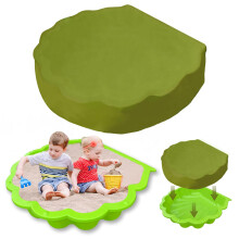 Sand Pit Shell Cover Green Sandpit Covers Waterproof Protection Cover Sandbox for Sandpit Pool Sand Box Garden Furniture 39.4 x 6 Inch Tarpaulin 210D