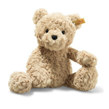 Steiff soft toy Jimmy Teddy Bear, cute cuddly toy with plastic eyes, children, boys & girls, Friends, plush animal 30 cm, light brown, 113505