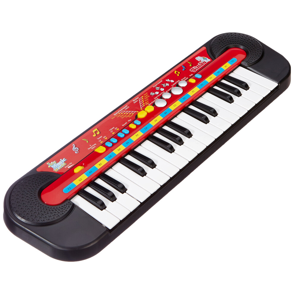 Simba Smoby 'My Music World' Electronic 32 Key Keyboard For Kids | Kids Keyboard Programmed With Demo Songs, Rhythms & Instrument Sounds | Record &