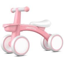 Umatoll Baby Balance Bike for 1 Year Old Boys Girls, 12-24 Months Toddler Balance Bike with Removable Basket, Adjustable Seat, 4 Wheels Infant Bike,
