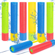 6pcs Foam Water Guns Water Pistols for Kids Water Blaster Shooters Push Pull Type Foam Water Squirter Water Gun Summer Outdoor Beach Pool Water Toys