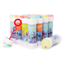 Toyland? Pack of 12 Stitch Bubbles With Wands, 60ml Solution & Novelty Maze Lid - Pocket Money & Party Bag Toys
