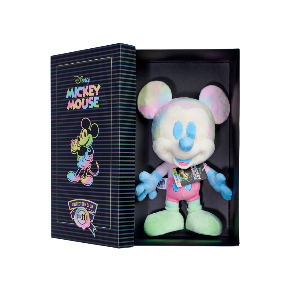 Simba Disney Tie Dye Mickey Mouse Collector Plush Soft Toy In Gift Box, No 11 In This Collection Of 12, Collect Them All, Suitable From 0+, Birthday,