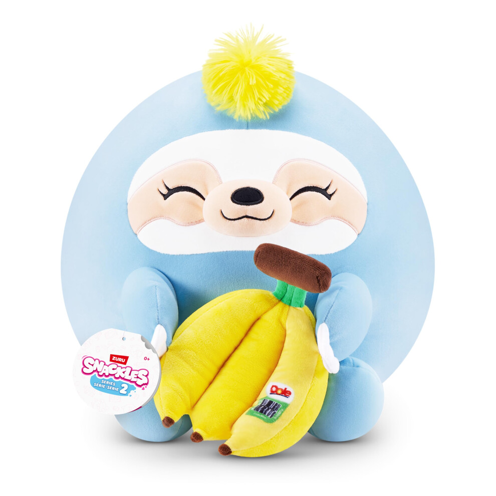 Photos - Other Toys Snackles Series 2 Wave 2, Snack Swap, Sloth, 20 cm by ZURU Cuddly Squishy Comfort Plush with License Snack Brand Accessory (