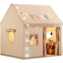 Kids Tent Playhouse with Star Lights and Tote Bags, Kids Play Tent Indoor & Outdoor, Washable Teepee Tent for Boys & Girls, Toy House for Toddler,