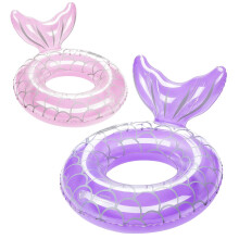 HeySplash Pool Inflatables for Kids, 2 Pack Mermaid Inflatable Pool Toys Rubber Ring,Cute Swimming Float Tube, Robust Summer Fun Beach Party Pool