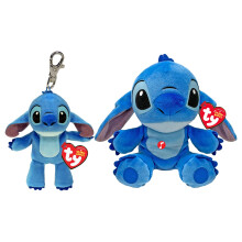 TY Stitch Beanie Babies Set of 2 ? Stitch Beanie and Stitch Clip ? As Seen in the Movie, Soft Plush Toy for Kids, Collectible and Cuddly Plushies for