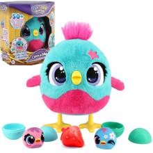 Funtasy Family Chick a Boo - Electronic Kids Chicken Toy - Cute Interactive Plush Pet & Adorable Hen - 50+ Sounds & Reactions - Feed Her, Watch Her