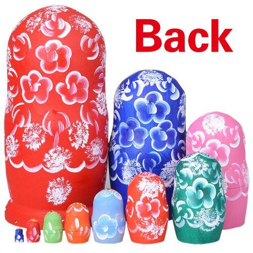 YAKELUS 10pcs Russian Nesting Dolls Matryoshka handmade1051 2