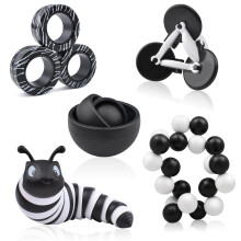 Fidget Toys Adults Pack, Sensory Toys 5PC Set, Gift Ideas for Boys Girls Teens Kids, ADHD Autism Stress Relief Finger Toy Hand Fidget Spinner