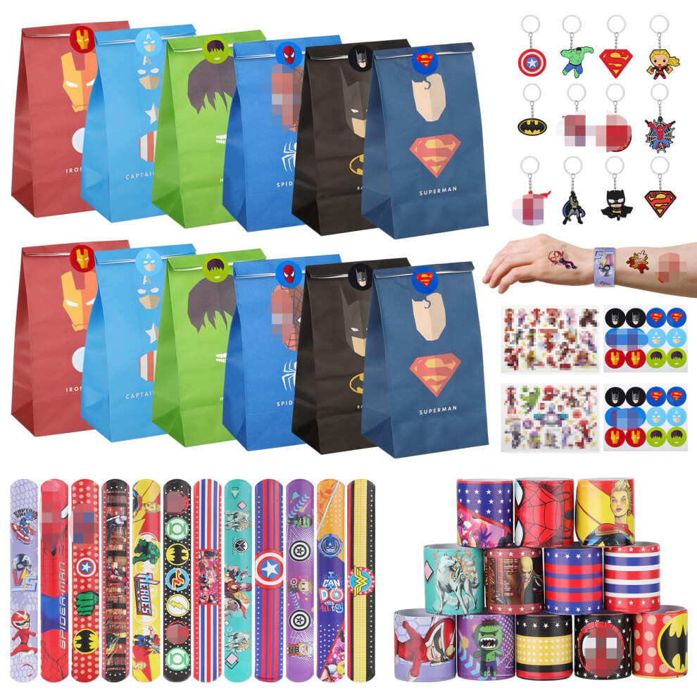 JETOP Superhero Party Bags Fillers Kids, 40 Pcs Party Bag Fillers Kids Boys Girls, Marvel Party Bag Fillers Include Avengers Party Bags, Superhero-image-OPC-PJSVDHK-NEW