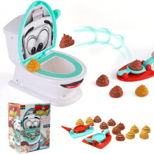 Funny Shoot Poop Game for Kids,Novelty Family Game Toilet Creative Toy with 12 Soft Plastic Toy Poops and 2 Launchers,Family Party Poop Shoot Game Toy