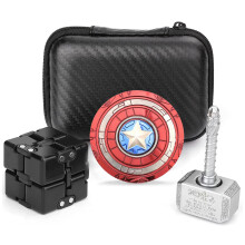 Cool Fidget Spinner Metal Toy Set , Sensory Fidget Infinity Fidget Cube Block Flippy Chain, Hammer Shield Fidgit Spinners, Anti Anxiety Stress Relief