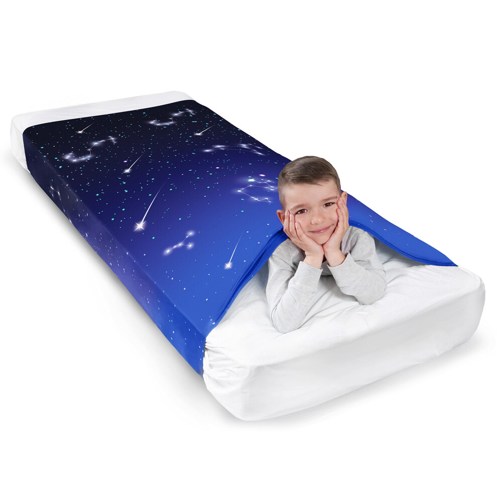 Sensory Compression Blanket | Elastane Bed Sheet For Kids & Adults | Deep Relaxing Feeling, Release Oxytocin | Helps With: Spd, Anxiety, Adhd, Autism Odoxia