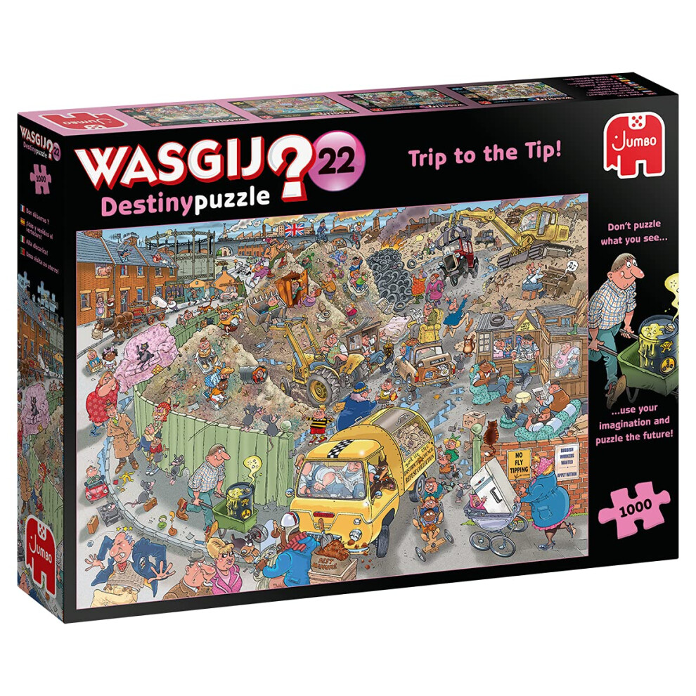 Wasgij Destiny 22, A Trip To The Tip - 1000 Piece Jigsaw Puzzles For Adults - Colourful, Challenging & Brainteasing Adults Jigsaw Puzzle, Puzzle The