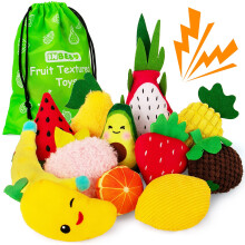 Sensory Bean Bag,Texture Sensory Beanbags,12 Fidget Sensory Toys , Fruit Sensory Bean Bags with Storage Bag, Special Needs Developmental Toys for