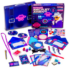 GirlZone Ultimate Secret Agent Writing Set, Exciting Spy Kit and Stationery Set for Girls with Spy Pen & Stationery Paper, Fun Kids Birthday Presents
