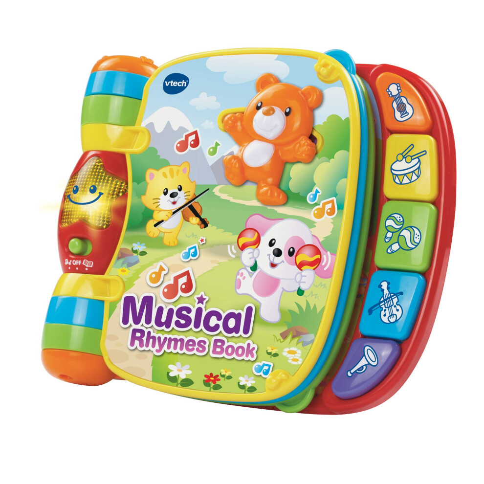 Vtech Baby Musical Rhymes Book, Multicoloured, Toy For Ages 3 Months +