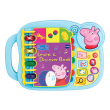 VTech Peppa Pig: Learn & Discover Book, Official Character Educational Learning Toy, Music, Phrases & Voice of Peppa Pig, Learn Letters & Words, Gift